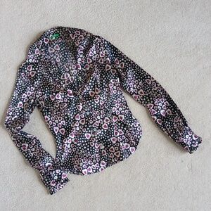 🪇2for$15 Ptp18" Satin Black and Pink Women's Top